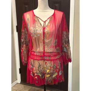 Johnny Was Feather Lark Mesh Blouse B13624-1